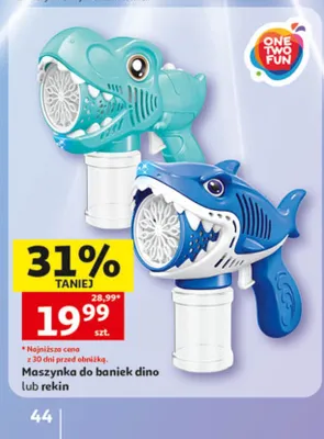 Maszynka do baniek rekin ONE TWO FUN promocja w Auchan