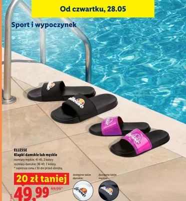Klapki męskie ELLESSE promocja w Lidl