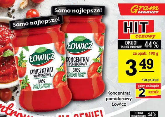 Koncentrat pomidorowy Łowicz promocja w Gram Market