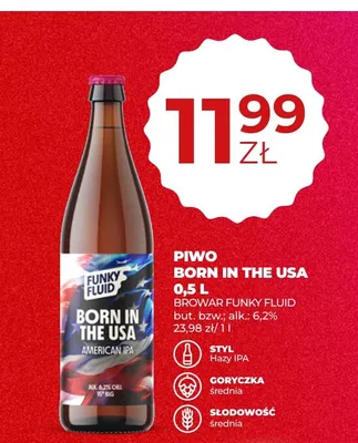 Piwo Born in the USA Browar Funky Fluid promocja w Duży Ben