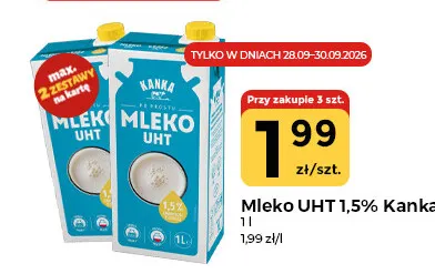 Mleko UHT Kanka 1,5% promocja w Społem Częstochowa