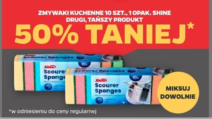 Zmywaki kuchenne 10 szt., 1 opak. Shine promocja w Netto