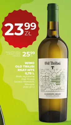 Wino Old Tbilisi Rkat-Mts białe wytrawne Gruzja promocja w Duży Ben