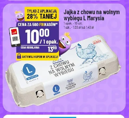 Jajka z chowu na wolnym wybiegu L Marysia promocja w POLOmarket