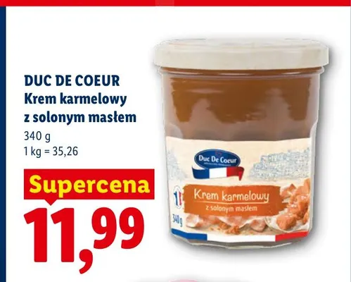 Krem karmelowy z solonym masłem Duc De Coeur promocja w Lidl