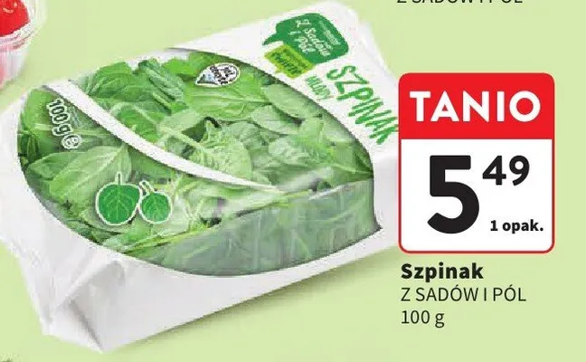 Szpinak Z SADÓW I PÓL promocja w Intermarche