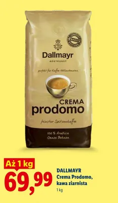 Kawa ziarnista Dallmayr Crema Prodomo promocja w Lidl