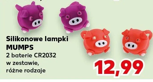 Silikonowe lampki MUMPS 2 baterie CR2032 w zestawie, różne rodzaje Kaufland promocja w Kaufland
