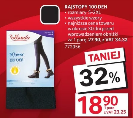Rajstopy 100 den rozmiary S-2XL promocja w Selgros