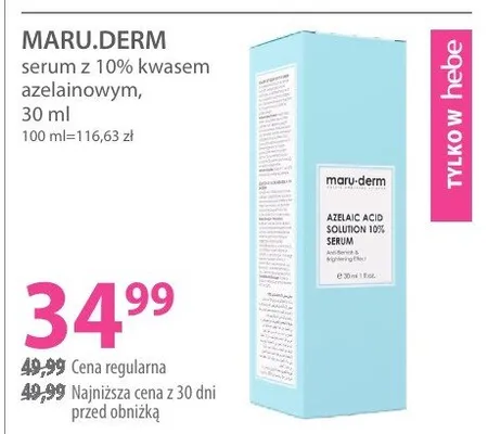 Serum MARU.DERM serum z 10% kwasem azelainowym promocja w Hebe