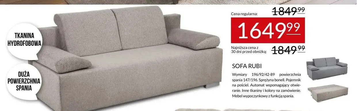 Sofa Rubi promocja w Abra Meble