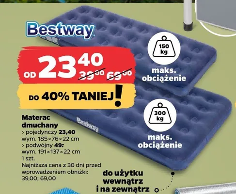 Materac dmuchany Bestway promocja w Netto
