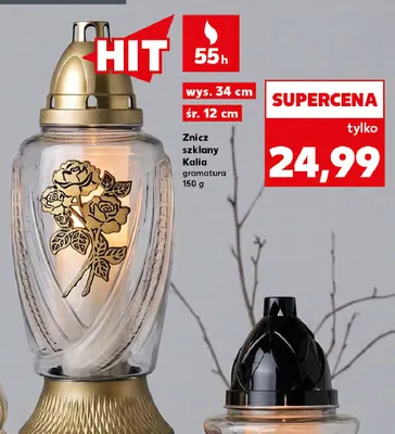 Znicz szklany Kalia promocja w Kaufland