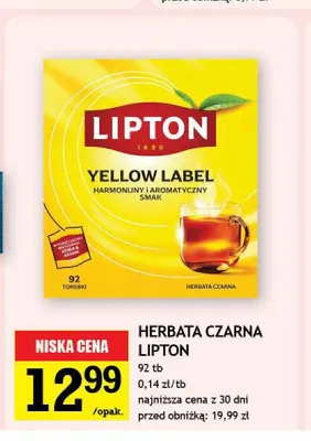 Herbata czarna Lipton promocja w Gram Market