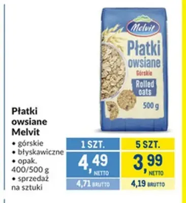 Płatki owsiane górskie bezglutenowe Go eko promocja w Makro