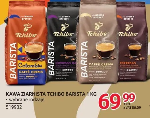 Kawa ziarnista Tchibo Barista wybrane rodzaje 519932 promocja w Selgros