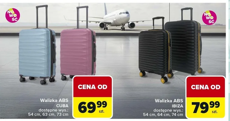Walizka ABS Ibiza dostępne wys.: 54 cm, 64 cm, 74 cm promocja w Carrefour