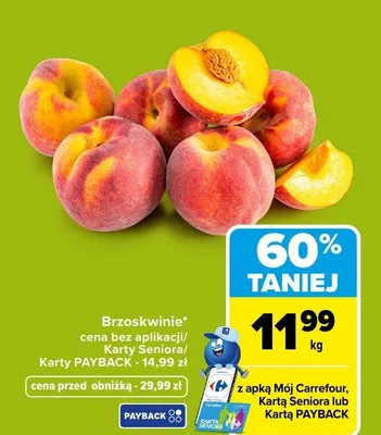 Brzoskwinie promocja w Carrefour Market