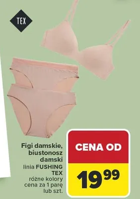 Figi damskie, biustonosz damski różne kolory cena za 1 parę lub szt. promocja w Carrefour