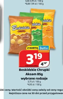Beskidzkie Chrupki Aksam promocja w Delfin