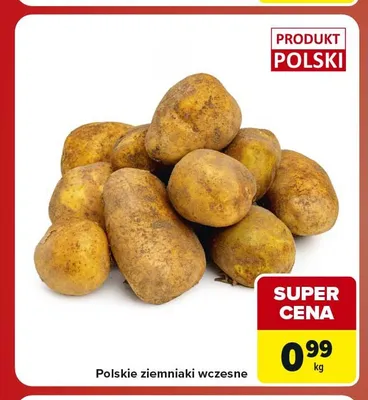 Ziemniaki wczesne polskie promocja w Carrefour Market