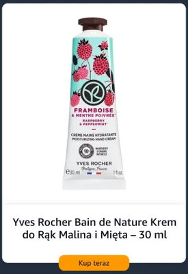Krem do rąk Yves Rocher Bain de Nature malina i mięta promocja w Amazon