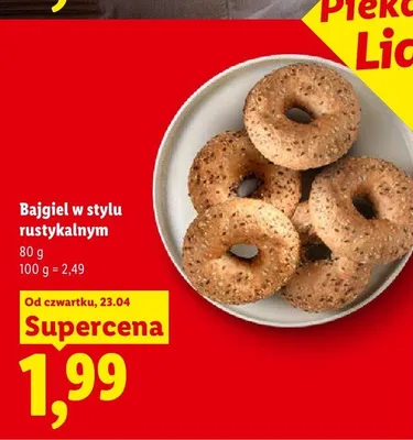 Bajgiel w stylu rustykalnym promocja w Lidl