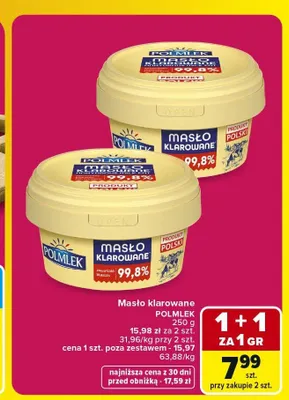 Masło klarowane Polmlek promocja w Carrefour Market