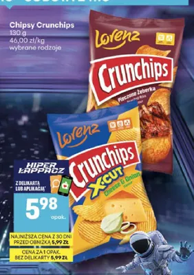Chipsy Crunchips Pieczone Żeberka promocja w Delikatesy Centrum
