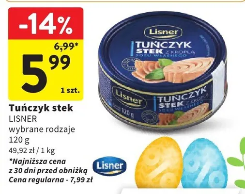 Tuńczyk stek - wybrane rodzaje promocja w Intermarche