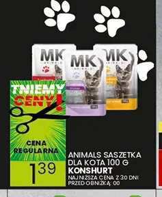 Saszetka dla kota Animals promocja w Wafelek