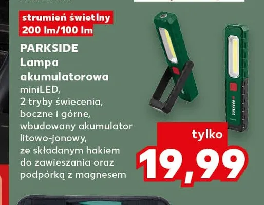 Lampa akumulatorowa miniLED Parkside promocja w Kaufland