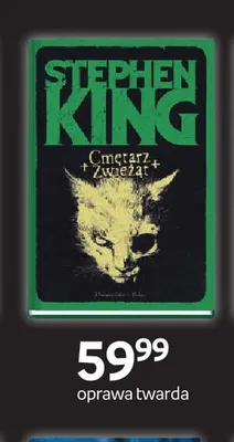 Książka Cmętarz zwierząt Stephen King oprawa twarda promocja w Empik