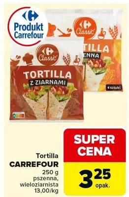 Tortilla z ziarnami promocja w Carrefour
