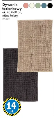 Dywanik łazienkowy ok. 40 × 60 cm, różne kolory promocja w Tedi