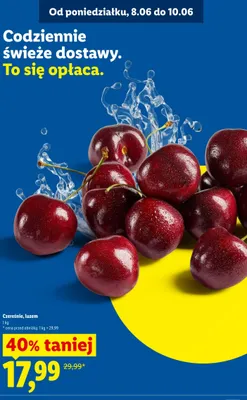 Czereśnie luzem promocja w Lidl