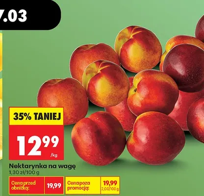 Nektarynka na wagę promocja w Biedronka