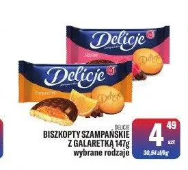 Biszkopty szampańskie z galaretką Delicje promocja w Tomi Markt