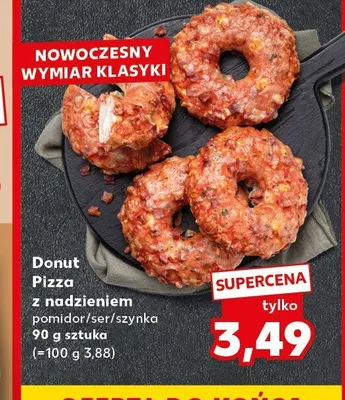 Donut Pizza z nadzieniem pomidor/ser/szynka promocja w Kaufland