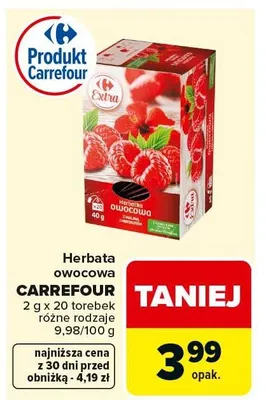 Herbata owocowa promocja w Carrefour