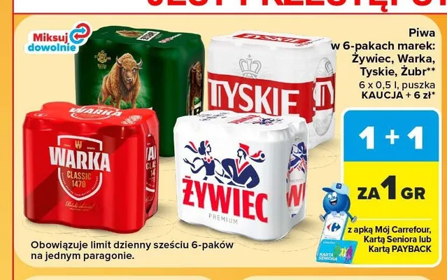 Piwo Żywiec Premium promocja w Carrefour Market