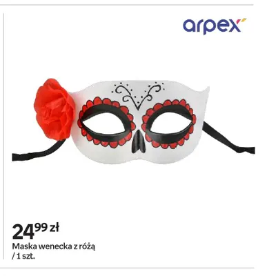 Maska wenecka z różą Arpex promocja w Empik