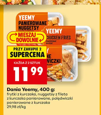 Frytki z kurczaka Yeemy promocja w Biedronka