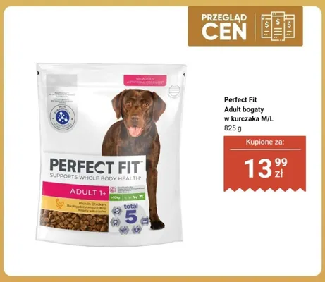 Karma dla psów Perfect Fit Adult bogaty w kurczaka M/L promocja w Biedronka