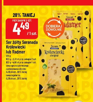Ser żółty Serenada Królewiecki promocja w POLOmarket