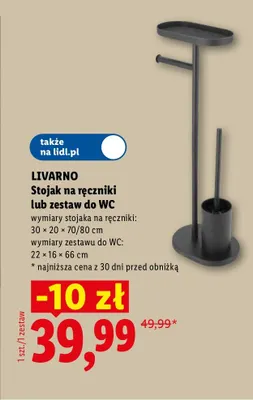 Stojak na ręczniki Livarno promocja w Lidl