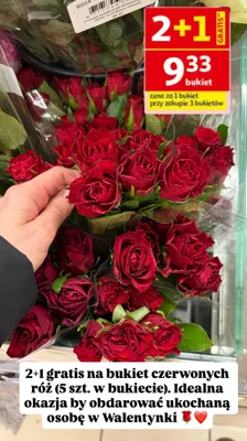 Bukiet czerwonych róż promocja w Auchan