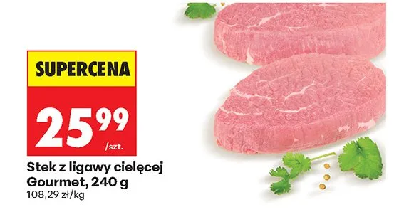 Stek z ligawy cielęcej Gourmet promocja w Biedronka