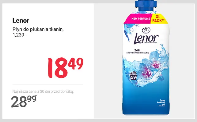 Płyn do płukania tkanin Lenor promocja w Rossmann