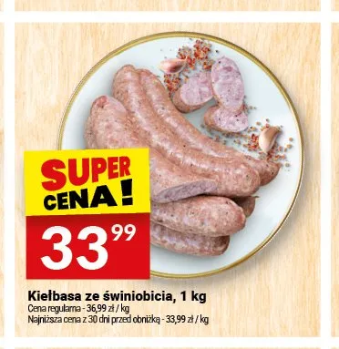 Kiełbasa ze świniobicia Białecki Wędzarnia promocja w Twój Market
